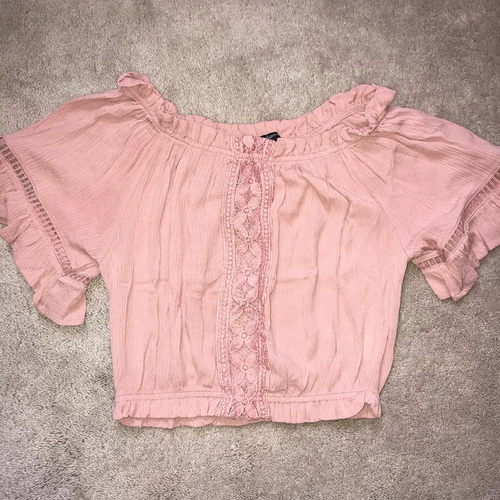 Dusty rose, off the shoulder top